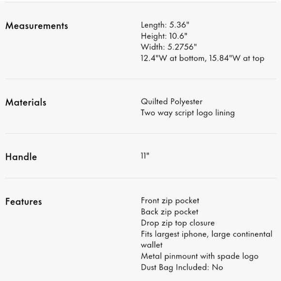 👛 ♠️ NWT Kate Spade Blackberry Camden Quilted Medium Tote 💕✨ - Picture 6 of 7